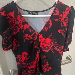 Yumi Kim Women's Red Floral Top